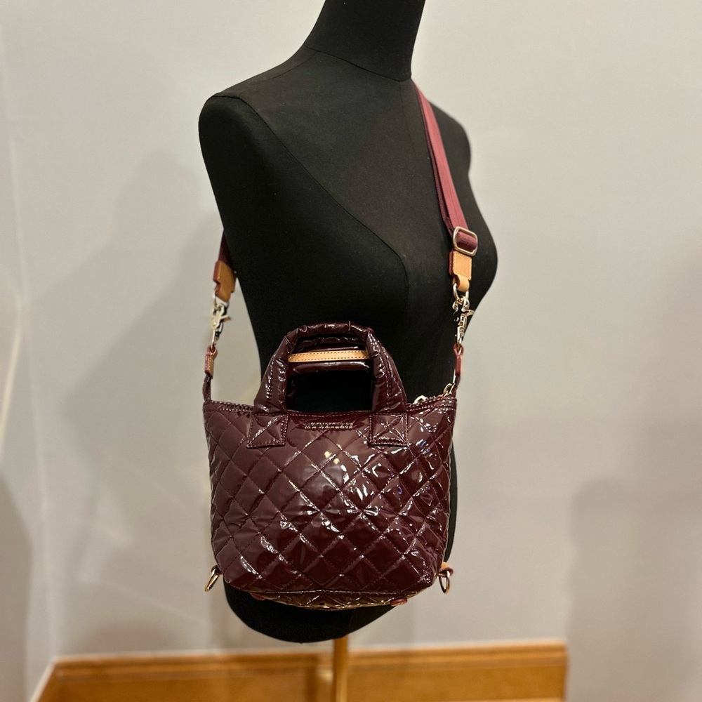 MZ Wallace Quilted Glossy Brown Mini Bag - Picture 2 of 4